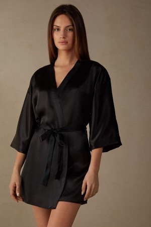 Intimissimi Silk Kimono Zwart | GNLEC87237